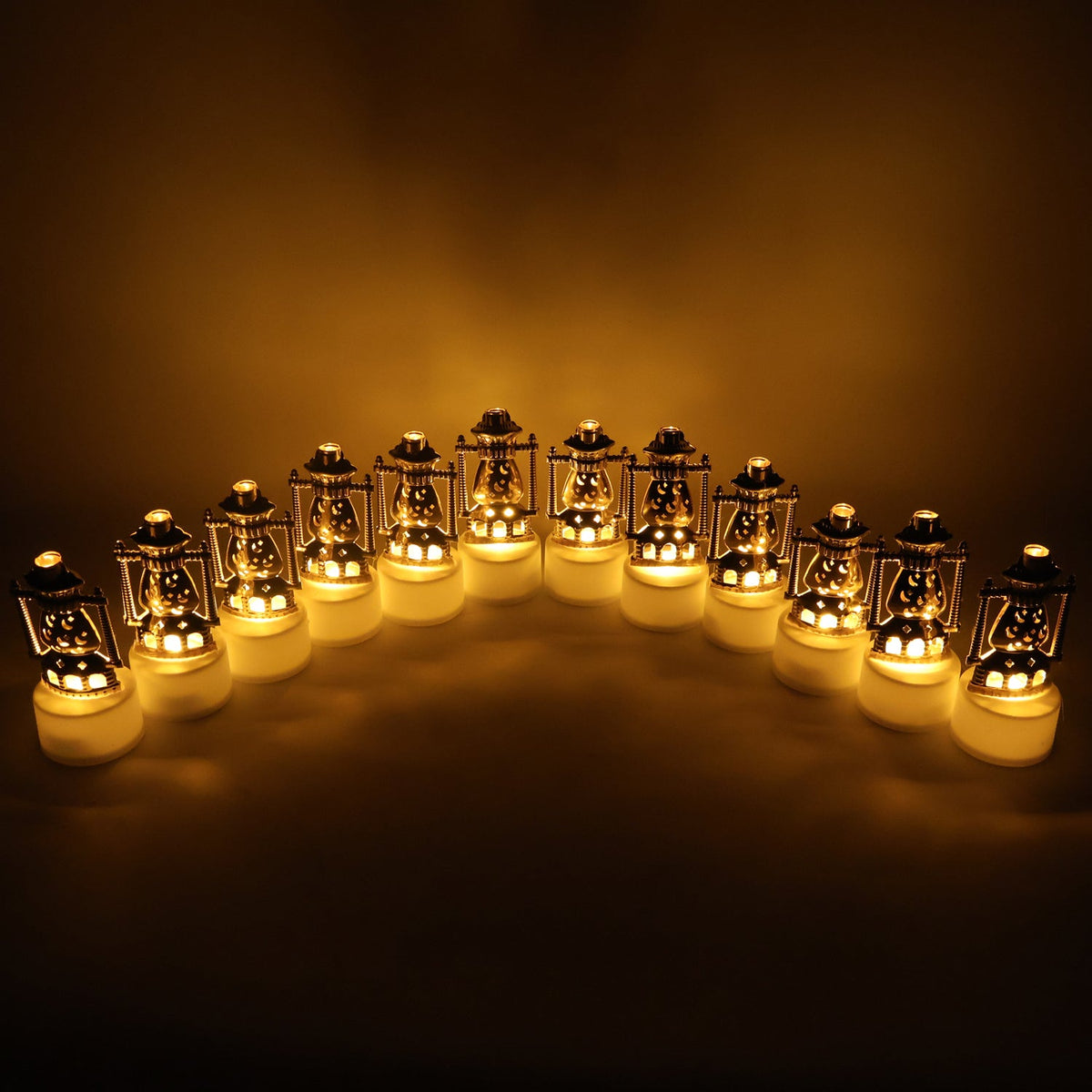 Vintage style plastic flameless LED candle with traditional lantern look