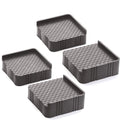 Complete set of refrigerator base stands designed for floor protection.