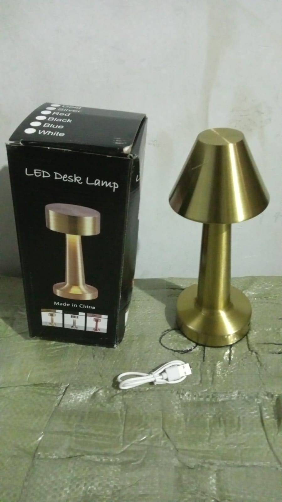 Angle view of the Touch Control LED Lamp, emphasizing its sleek silhouette and versatile appeal.
