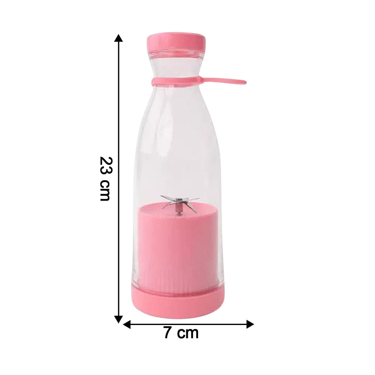Fresh fruit smoothie prepared inside the Dabster portable juicer blender.