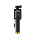 selfie stick with aux wire extended for a wide shot, perfect for group photos.